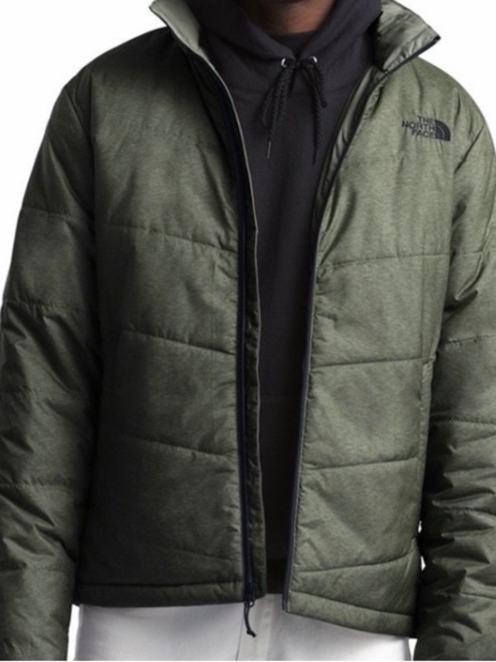 The North Face Men’s Green Quilted Puffer Jacket Full Zip XXL
